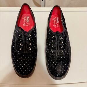 Women's Keds x TAYLOR SWIFT Black Polka Dot Sneakers Sz 10 Showgirl Bedazzled